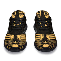 Papua New Guinea Sport Sneakers - Polynesian Tattoo Gold - Polynesian Pride