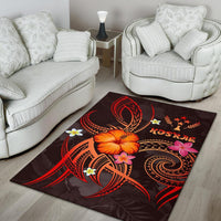 Kosrae Polynesian Area Rug - Legend of Kosrae (Red) - Polynesian Pride