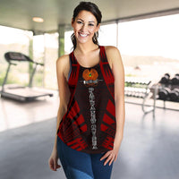 Papua New Guinea Women Racerback Tank - Polynesian Tattoo Red - Polynesian Pride