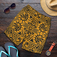 Polynesian Men's Short Yellow Black - Polynesian Pride