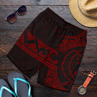 Pohnpei Polynesian All Over Print Men's Short - Red Version - Polynesian Pride