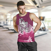 Maori Manaia The Blue Sea Men'S Tank Top, Pink - Polynesian Pride