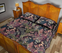 Hawaii Quilt Bed Set Palm Leaves Tropical Flowers AH - Polynesian Pride