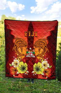 Fiji Premium Quilt - Tribal Tuna Fish - Polynesian Pride