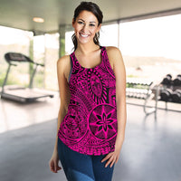 Polynesian Hawaiian Style Tribal Tattoo Pink Women's Racerback Tank Top - Polynesian Pride