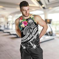 FSM Polynesian Men's Tank - Summer Plumeria (Black) - Polynesian Pride