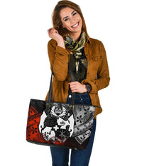 Tonga Polynesian Leather Tote - Vintage Polynesian Style - Polynesian Pride