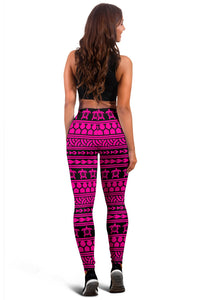 Polynesian Tattoo Tribal Pink Hawaii Women's Leggings AH - Polynesian Pride