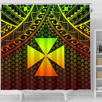 Polynesian Wallis and Futuna Shower Curtain - Reggae Vintage Polynesian Patterns - Polynesian Pride