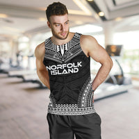 Norfolk Island Men's Tank Top - Polynesian Chief Black Version - Polynesian Pride
