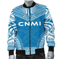 Northern Mariana Islands Flag Polynesian Chief Men's Bomber Jacket - Polynesian Pride