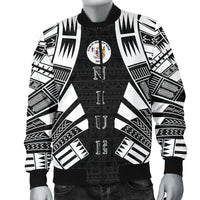 Niue Men Bomber Jackets - Polynesian Tattoo Black - Polynesian Pride