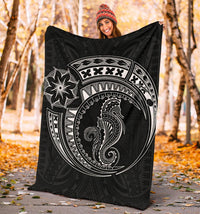 Seahorse Polynesian Blanket - Polynesian Tattoo Black - Polynesian Pride