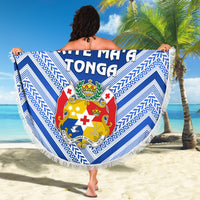 Mate Ma'a Tonga Rugby Beach Blanket Polynesian Creative Style - Blue - Polynesian Pride