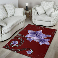 Plumeria Violet Polynesia Red Area Rug AH - Polynesian Pride