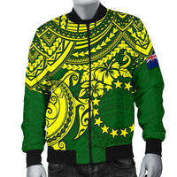 Cook Islands Polynesian Bomber Jacket (Men) - Polynesian Turtle - Polynesian Pride