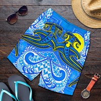 Palau Polynesian Men's Shorts - Palau Flag with Polynesian Tattoo - Polynesian Pride