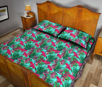 Tropical Strelitzia Blue Quilt Bed Set - Polynesian Pride