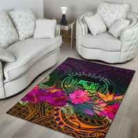 Polynesian Hawaii Area Rug - Summer Hibiscus - Polynesian Pride