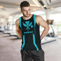 Hawaii Kanaka Polynesian Men's Tank Top Blue - Polynesian Pride
