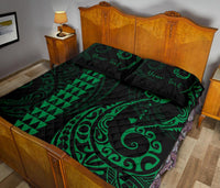 Personalized - Hawaii Quilt Bed Set - Hawaii Polynesian Quilt Bed Set - Green - Polynesian Pride
