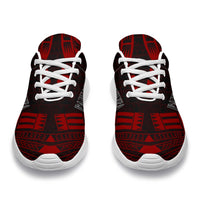 Papua New Guinea Sport Sneakers - Polynesian Tattoo Red - Polynesian Pride