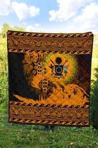 Cook Island Quilt Wave Gold Design - Polynesian Pride