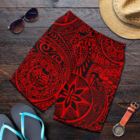 Polynesian Hawaiian Style Tribal Tattoo Red Men's Short - Polynesian Pride