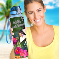 Wallis And Futuna Hydro Tracking Bottle - Turtle Plumeria Banana Leaf - Polynesian Pride