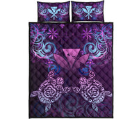 Hawaii Turtle Kanaka Maoli Quilt Bed Set - Tea Style - AH - Polynesian Pride