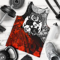 Tonga Polynesian Men Tank - Vintage Polynesian Style Black - Polynesian Pride