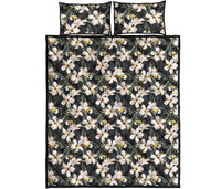 Tropical Toucans Hibiscus Palm Leaves Quilt Bed Set Art - Polynesian Pride