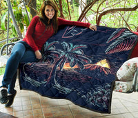 Night On The Land Premium Quilt - Polynesian Pride