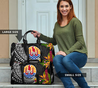 Tahiti Travel Bag - Custom Personalised Seal Spiral Polynesian Patterns - Polynesian Pride