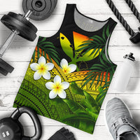 Kanaka Maoli (Hawaiian) Men's Tank Top, Polynesian Plumeria Banana Leaves Reggae - Polynesian Pride
