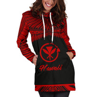 Hawaii Polynesian Women's Hoodie Dress - Hawaii Pride Red Version - Polynesian Pride