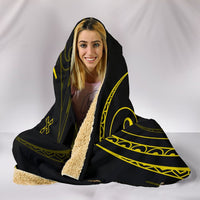 Cook Islands Hooded Blanket - Yellow - Frida Style - Polynesian Pride
