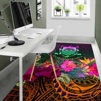 Tuvalu Area Rug - Summer Hibiscus - Polynesian Pride
