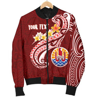Tahiti Personalised Men's Bomber Jacket - Tahiti Seal Polynesian Patterns Plumeria - Polynesian Pride