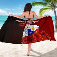Philippines Polynesian Sarong - Coat Of Arm With Hibiscus - Polynesian Pride