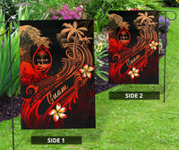 Guam Polynesian Flag - Plumeria Flowers And Waves - Polynesian Pride