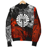 Tahiti Polynesian Men's Bomber Jacket - Vintage Polynesian Turtle - Polynesian Pride