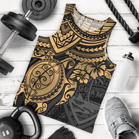 Guam Polynesian Men's Tank - Golden Turtle BROWN - Polynesian Pride