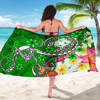 Fiji Sarong - Turtle Plumeria (Green) - Polynesian Pride