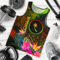 Chuuk Polynesian Men's Tank Top - Hibiscus and Banana Leaves Reggae - Polynesian Pride
