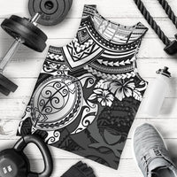 Pohnpei Polynesian Tank Top (Men) - Polynesian White Turtle White - Polynesian Pride