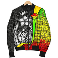 Polynesian Hawaii Men Bomber Jacket Reggae - Turtle with Hook REGGAE - Polynesian Pride