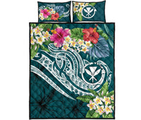 Polynesian Hawaii Kanaka Maoli Quilt Bed Set - Summer Plumeria - Polynesian Pride