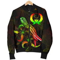 Pohnpei Polynesian Men's Bomber Jacket - Turtle With Blooming Hibiscus Reggae - Polynesian Pride