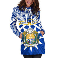 Nauru Rugby Women Hoodie Dress Symbol Star Polynesian - Polynesian Pride